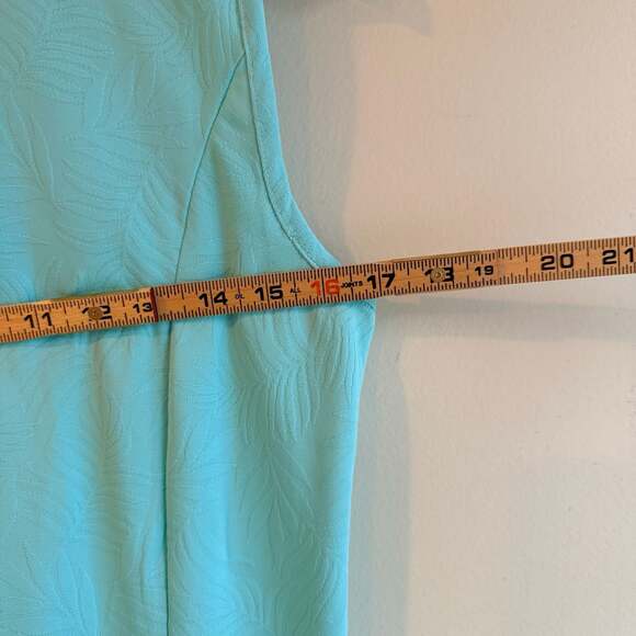 Greg Norman Women's Sleeveless Golf Dress Aqua Blue Leaf Quarter Zip Size M - Picture 10 of 10